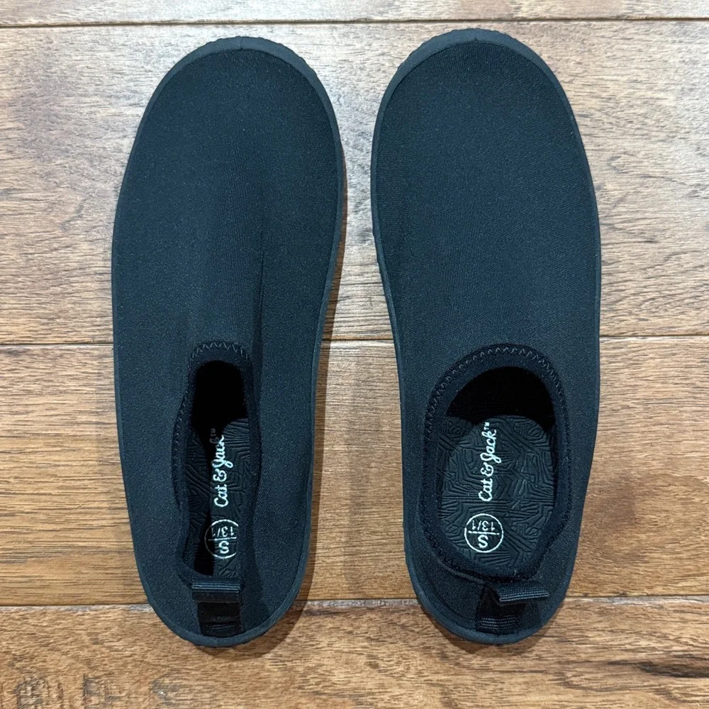 Cat & Jack Kids Girls Grover Black Slip On Water Shoes - Size S (13/1)